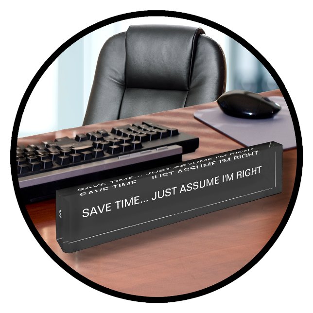 Porte-nom Pour Bureau Chef de bureau amusant (Créateur téléchargé)