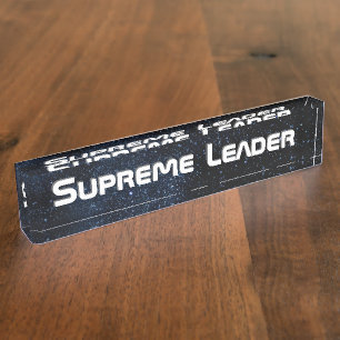 Porte-nom Pour Bureau Chef suprême