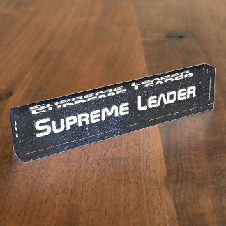 Porte-nom Pour Bureau Chef suprême