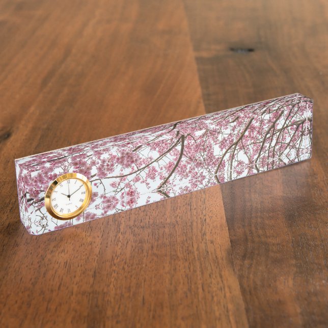 Porte-nom Pour Bureau Cherry Blossoms Guichet Personnalisé Destiny Desti (Taille)