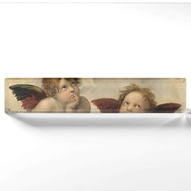 Porte-nom Pour Bureau Chérubins Anges Raphaël (Devant)