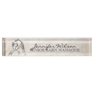 Porte-nom Pour Bureau Cheval Lover
