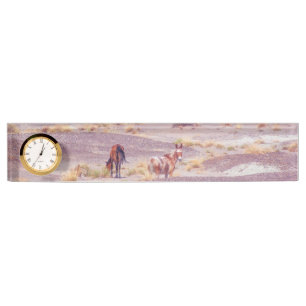 Porte-nom Pour Bureau Chevaux du désert P8639