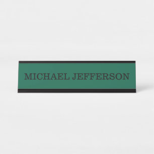 Porte-nom Pour Bureau Chic Chic Chic Chasseur Vert Couleur Personnalisée