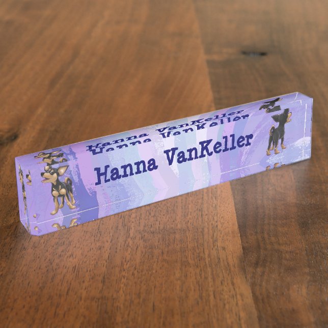 Porte-nom Pour Bureau Chihuahua (Taille)