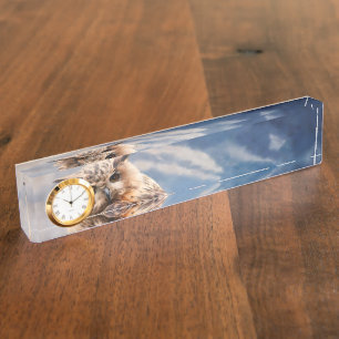Porte-nom Pour Bureau Chouette de peinture