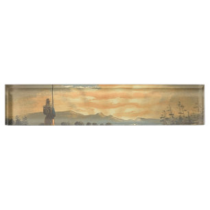 Porte-nom Pour Bureau Ciel patriotique de PIÈCE EN T