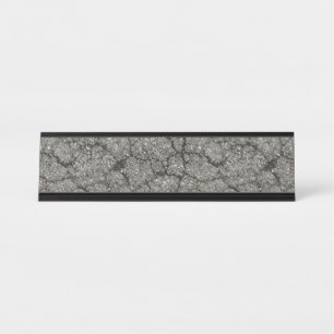 Porte-nom Pour Bureau Ciment de pavage de rue d'asphalte noir