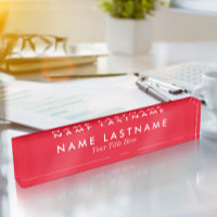 Clair Rouge Sleek Simple Personnalisé Ordinateur