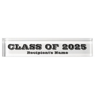 Porte-nom Pour Bureau Classe de papier noir clair 2025 par Janz