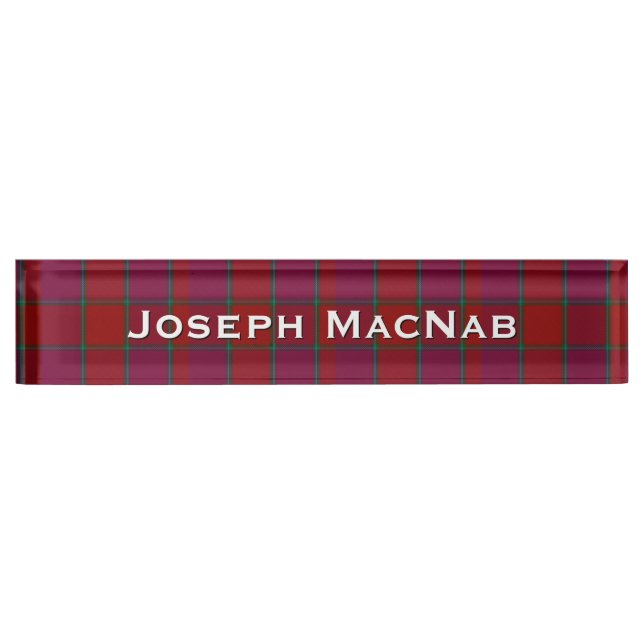 Porte-nom Pour Bureau Classic Clan MacNab Custom Desk Nameplate (Devant)