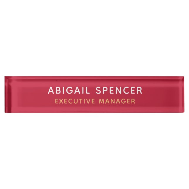 Porte-nom Pour Bureau Classique moderne cardinal professionnel cardinal  (Devant)