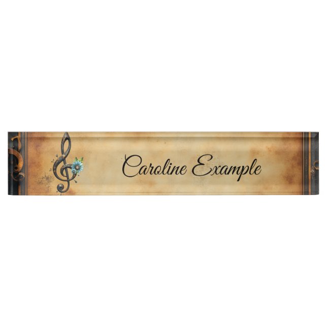 Porte-nom Pour Bureau Clef mécanique (Devant)