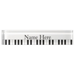 Porte-nom Pour Bureau Clés de piano
