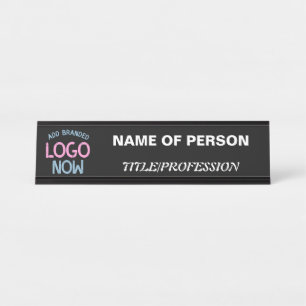 PORTE-NOM POUR BUREAU CLIENT SIMPLE CONTEMPORAIN PROPRE NOIR MODE
