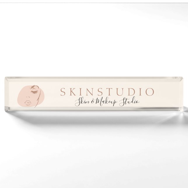 Porte-nom Pour Bureau Clinique de cosmétique Réception Spa Accueil Beaut (Devant)