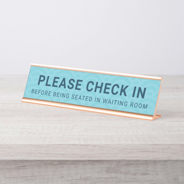 Porte-nom Pour Bureau Clinique dentaire Réception Connexion S'il vous pl (Devant)