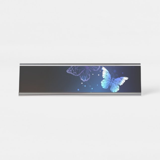 Porte-nom Pour Bureau Clowing Night Butterflies (Devant)