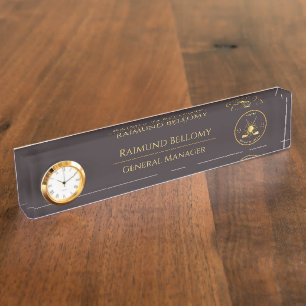 Porte-nom Pour Bureau Clubs de golf Gold