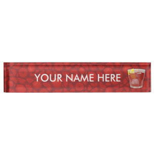 Porte-nom Pour Bureau cocktail Americano