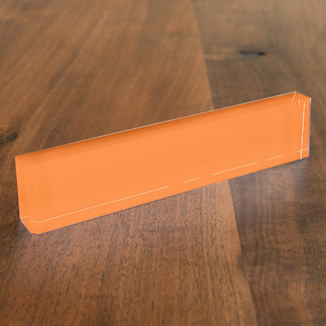Porte-nom Pour Bureau Code hexadécimal citrouille FF7518 (Taille)