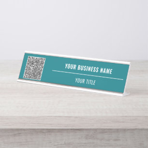 Porte-nom Pour Bureau Code QR personnalisé Bureau d'affaires Nom de la p