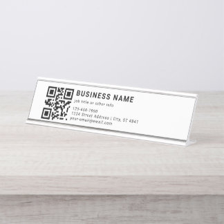 Porte-nom Pour Bureau Code QR promotionnel d'entreprise