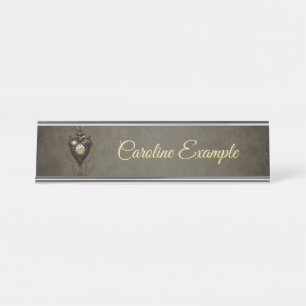 Porte-nom Pour Bureau Coeur de vapeur,
