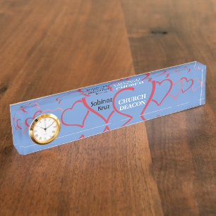 Porte-nom Pour Bureau Coeurs Amour Romance Symbole tendance