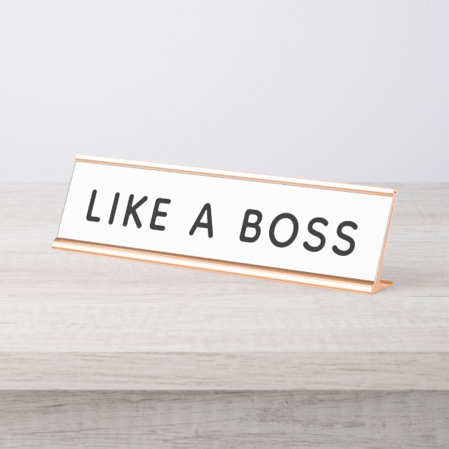 Porte-nom Pour Bureau Comme un patron (Devant)