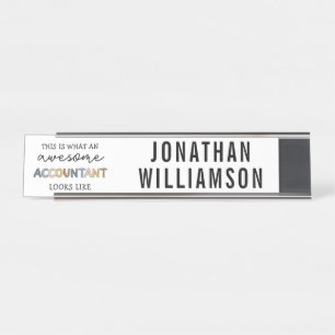 Porte-nom Pour Bureau Comptable Funny Awesome CPA Accounting