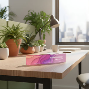 Porte-nom Pour Bureau Concepteur de mode ondulée moderne bureau personna