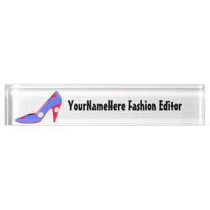 Porte-nom Pour Bureau Conception au détail de chaussure de mode
