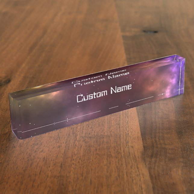 Porte-nom Pour Bureau Conception de constellations de l'espace cosmique  (Taille)