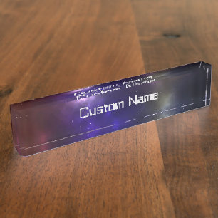 Porte-nom Pour Bureau Conception de constellations de l'espace cosmique 