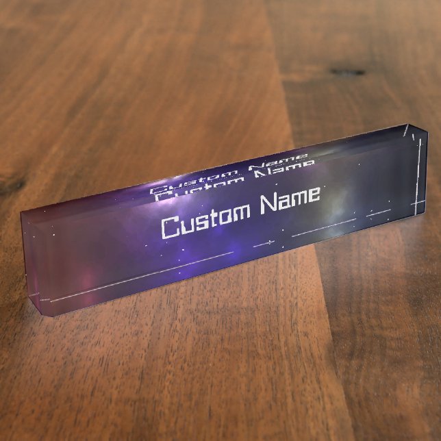 Porte-nom Pour Bureau Conception de constellations de l'espace cosmique  (Taille)