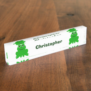 Porte-nom Pour Bureau Conception de la grenouille