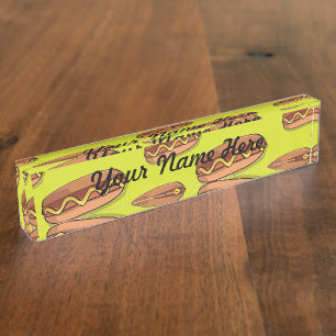 Porte-nom Pour Bureau Conception drôle de nourriture de hot-dog