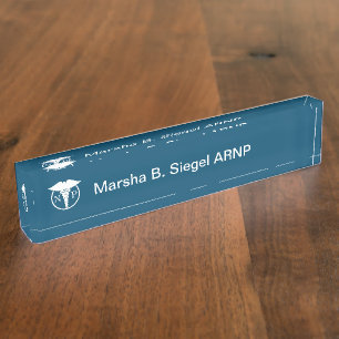 Porte-nom Pour Bureau Conception du logo de l'infirmière Médicale