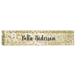 Porte-nom Pour Bureau Confettis de papier alu Moderne Chic Paillettes Gl