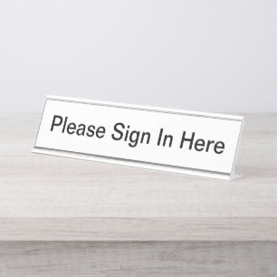 Porte-nom Pour Bureau Connexion à la zone d'accueil Médicale