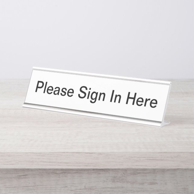 Porte-nom Pour Bureau Connexion à la zone d'accueil Médicale (Devant)