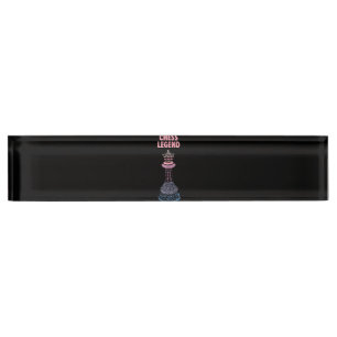 Porte-nom Pour Bureau Cool de la légende des échecs avec matchs de contr
