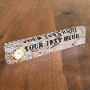 Porte-nom Pour Bureau Cool super-duper OSB Plywood Print