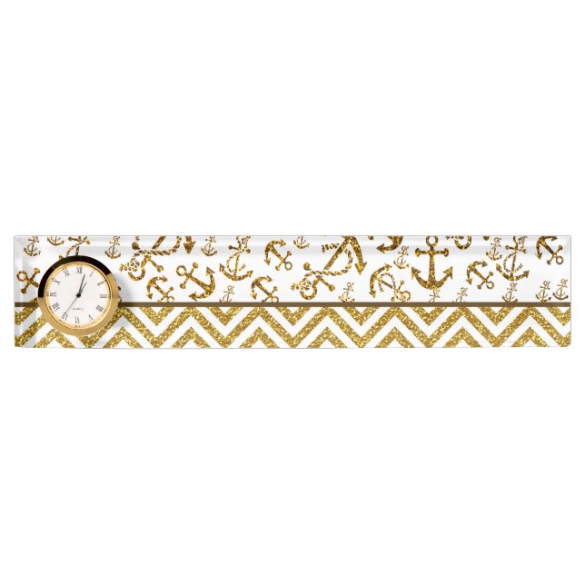 Porte-nom Pour Bureau Copie à la mode de photo de parties scintillantes (Devant)