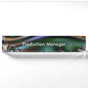 Porte-nom Pour Bureau Coque d'Abalone