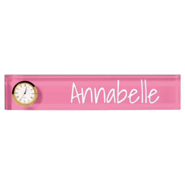 Porte-nom Pour Bureau Corail clair (Devant)