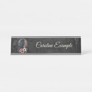 Porte-nom Pour Bureau Corbeau noir