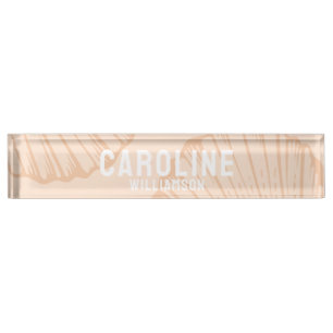Porte-nom Pour Bureau Côté Simple Moderne nautique mer mer beige coquill