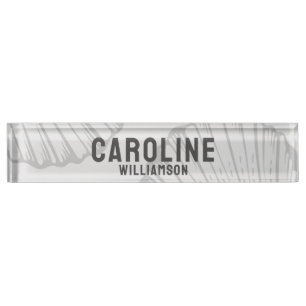 Porte-nom Pour Bureau Côté Simple Moderne nautique mer mer noir coquilla